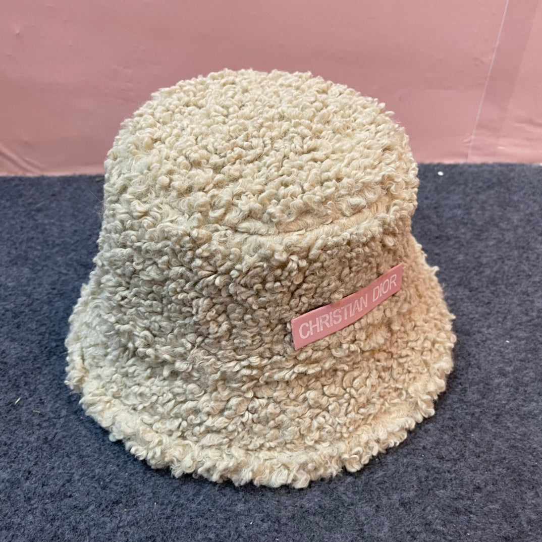 BUCKET HAT IN BEIGE FLEECE 436568