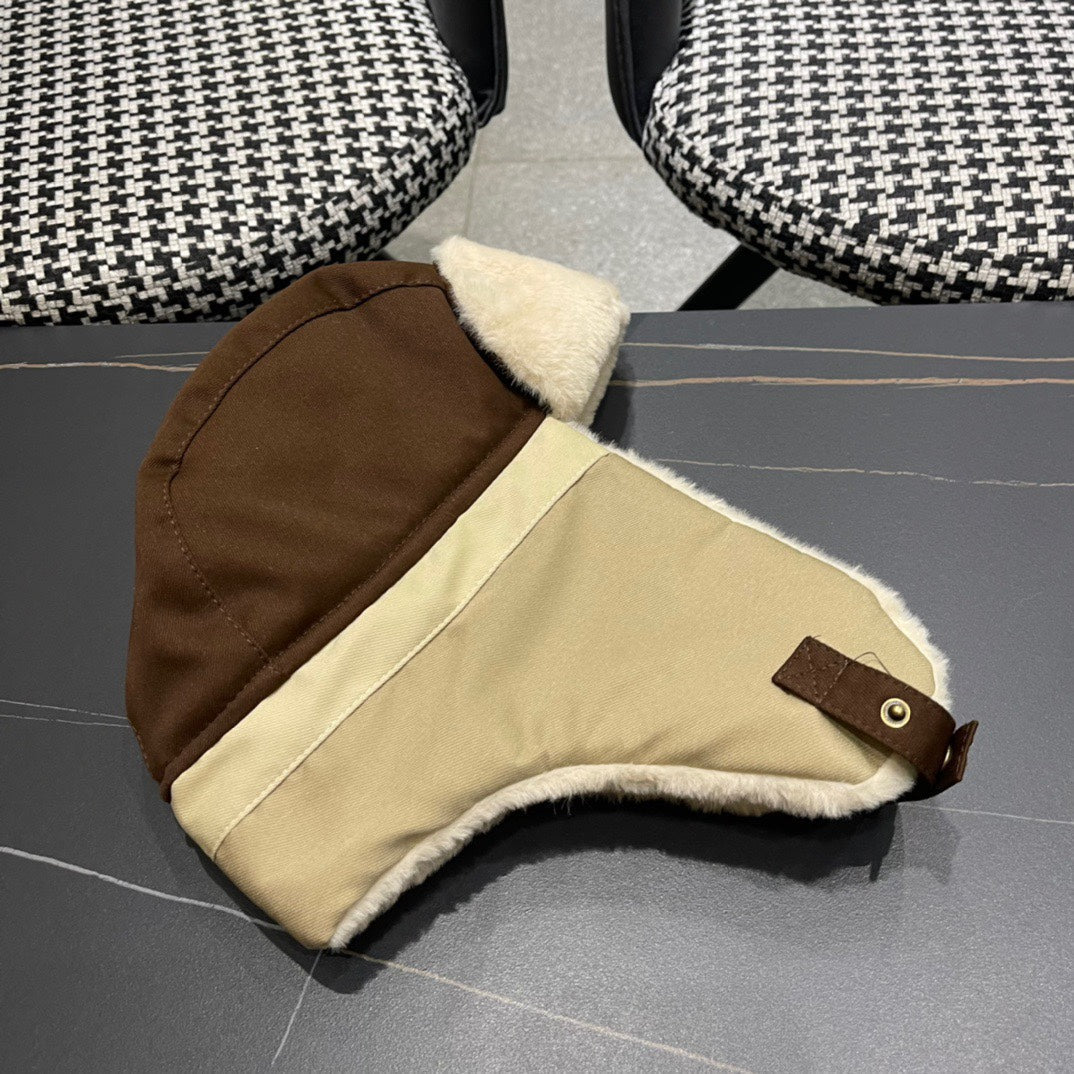 TRAPPER HAT IN BROWN SUEDE AND RABBIT FUR 439534