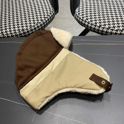 TRAPPER HAT IN BROWN SUEDE AND RABBIT FUR 439534