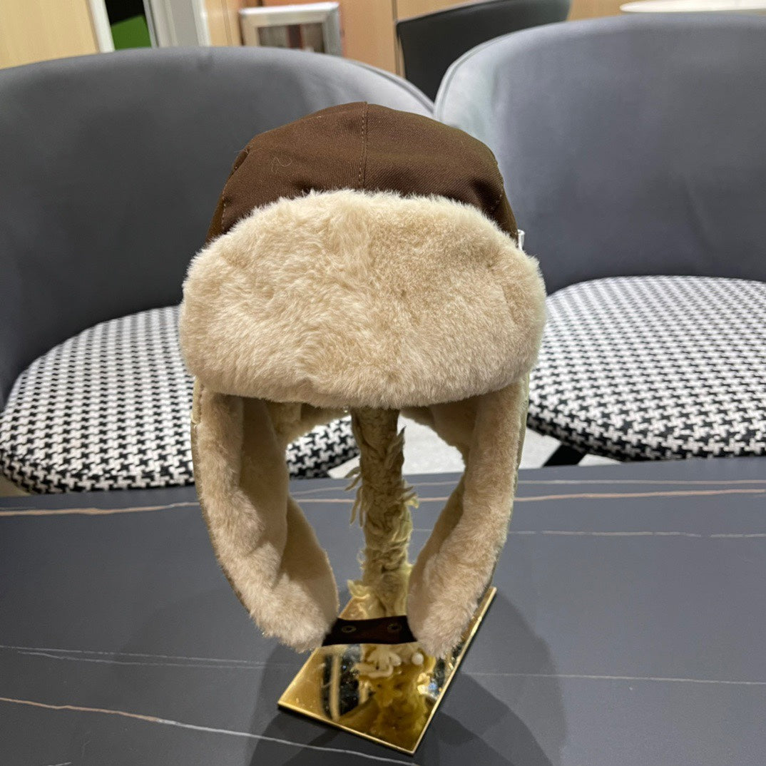TRAPPER HAT IN BROWN SUEDE AND RABBIT FUR 439534