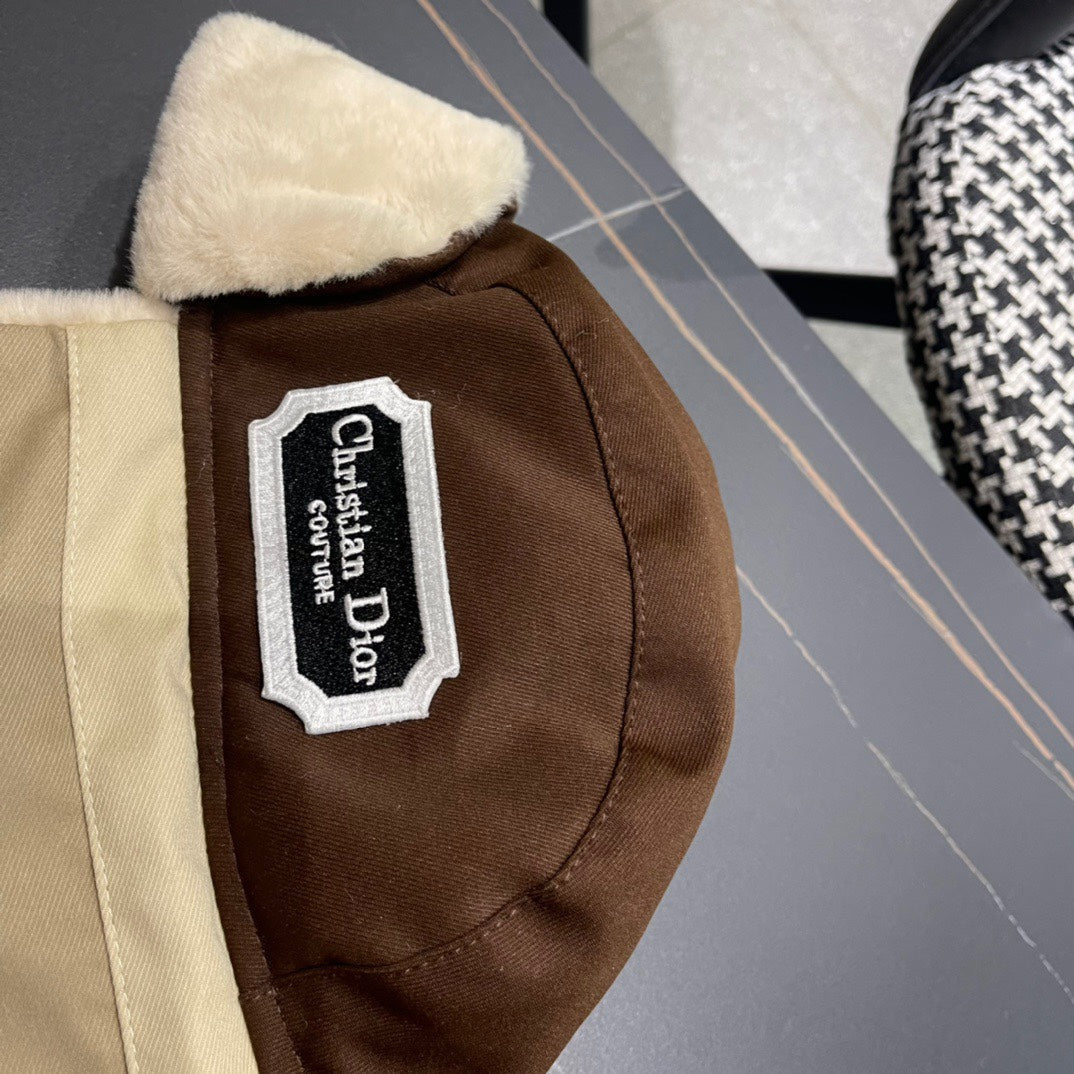 TRAPPER HAT IN BROWN SUEDE AND RABBIT FUR 439534