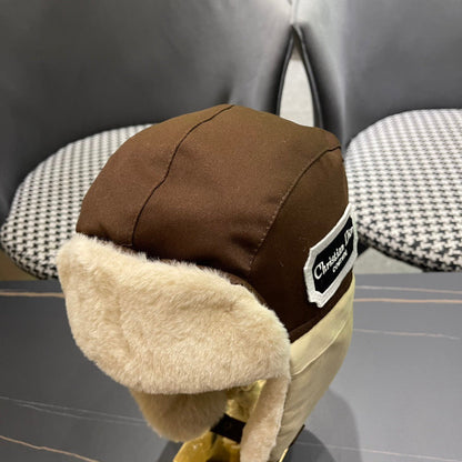 TRAPPER HAT IN BROWN SUEDE AND RABBIT FUR 439534