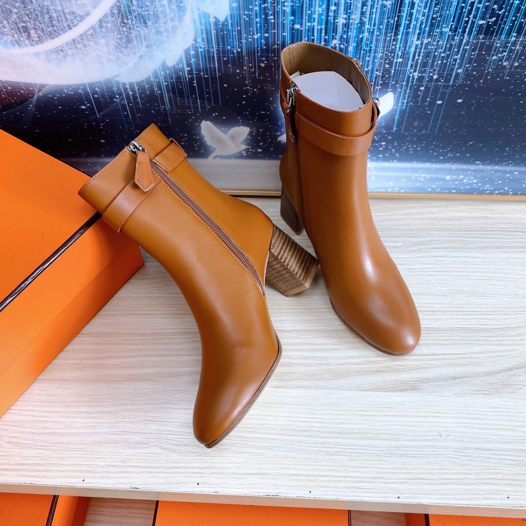 STORY ANKLE BOOT 7 CM IN BRONZE BROWN LAMBSKIN