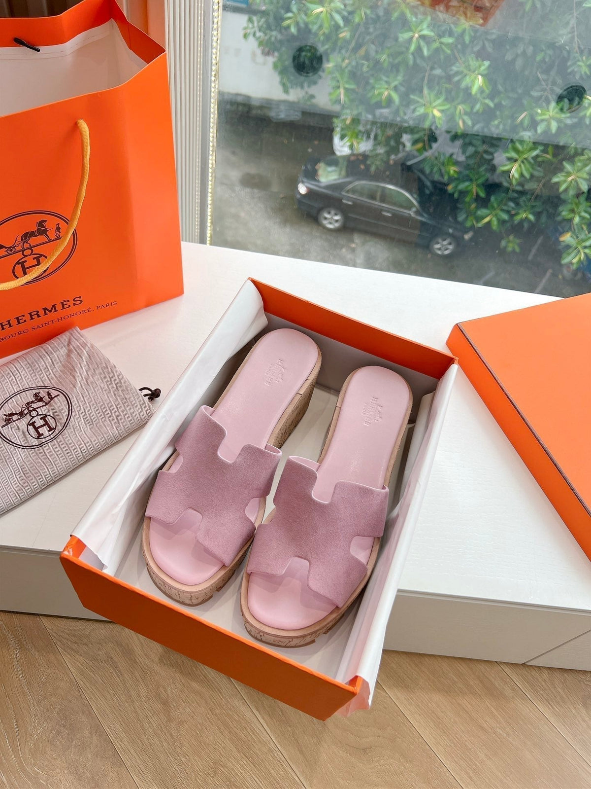 EZE 65 SANDAL PASTEL PINK SUEDE