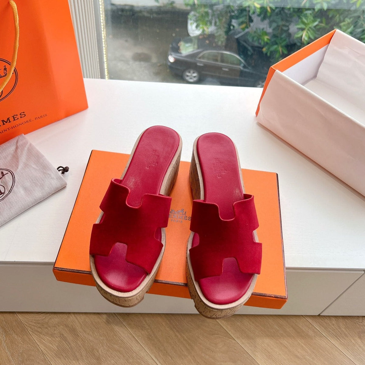 EZE 65 SANDAL CHERRY SUEDE