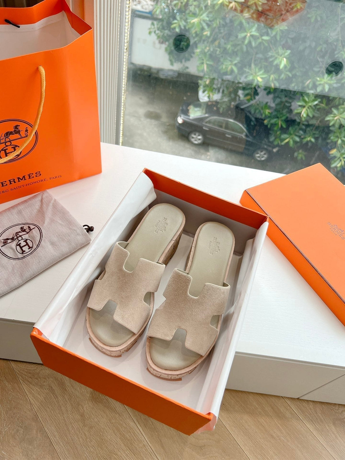 EZE 65 SANDAL CREAM SUEDE