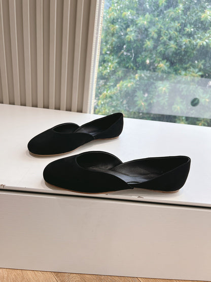 SL GEMMA BALLET FLAT BLACK SUEDE