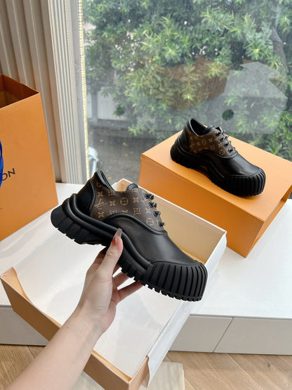LV ARCHLIGHT SKATE SNEAKER IN BLACK MIX CHOCOLATE BROWN MONOGRAM CALFSKIN