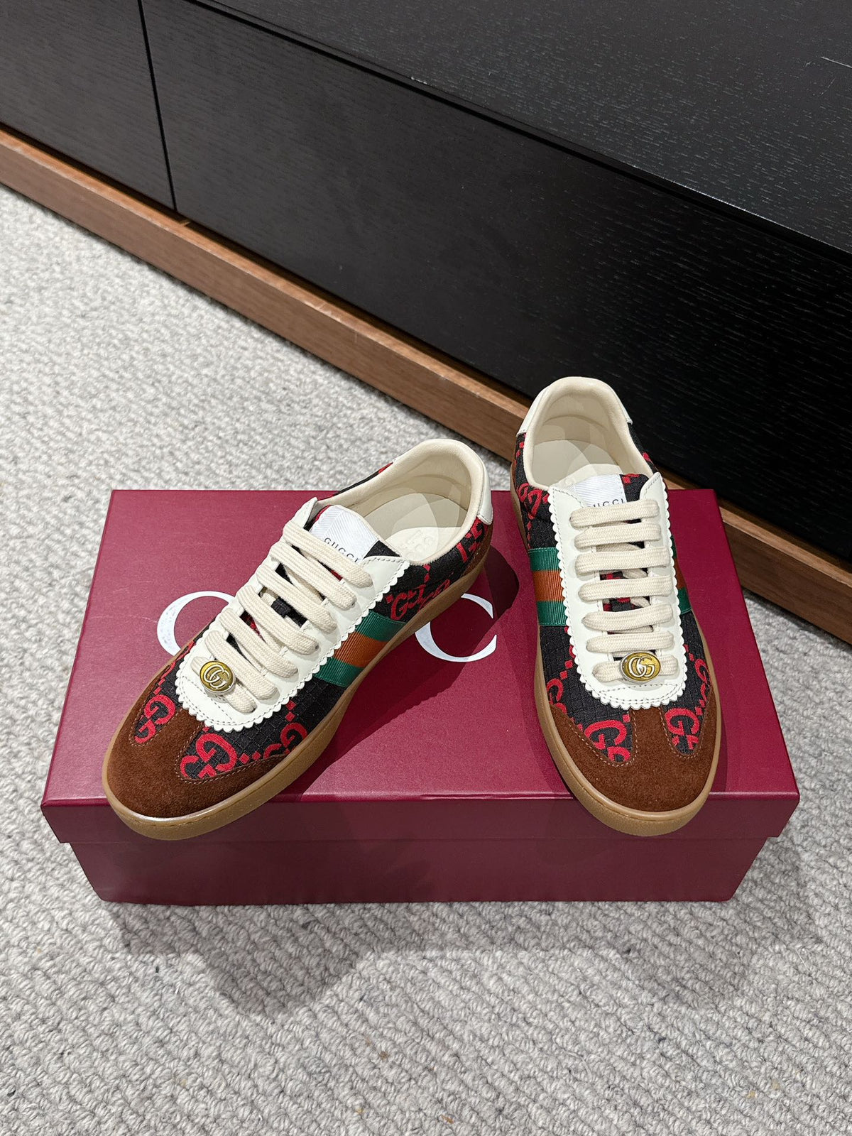 GG & ADIDAS SNEAKER BROWN FABRIC