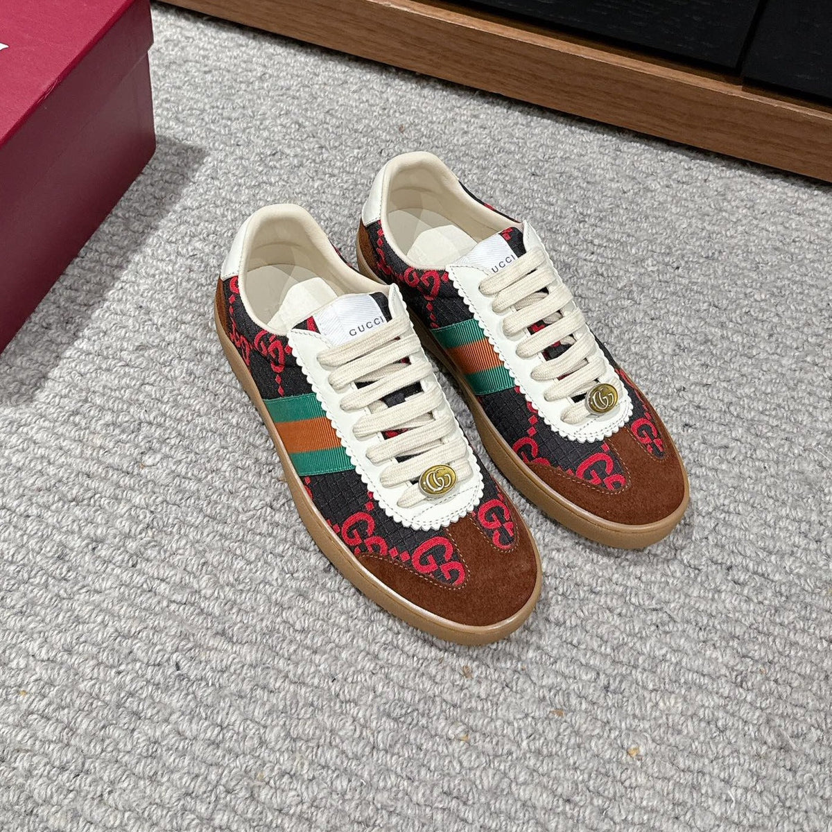GG & ADIDAS SNEAKER BROWN FABRIC