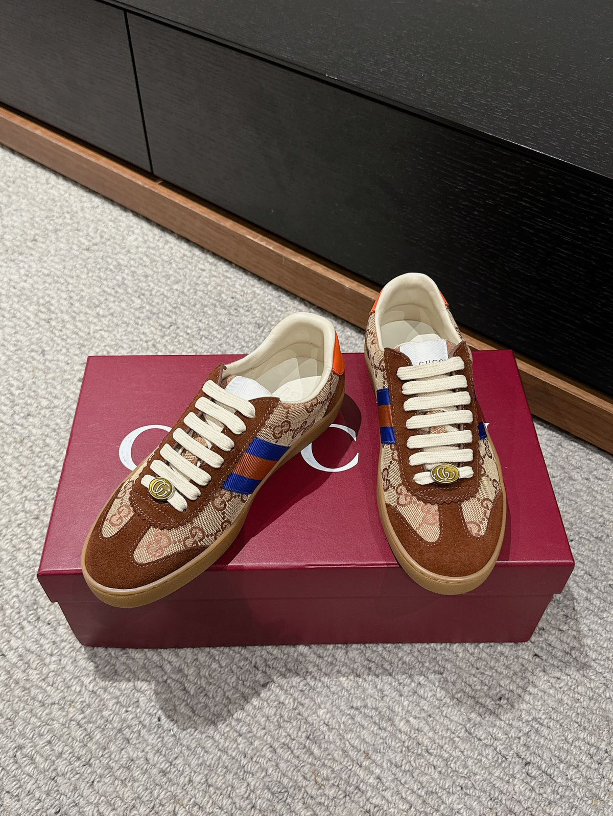 GG & ADIDAS GAZELLE SNEAKER BROWN SUEDE
