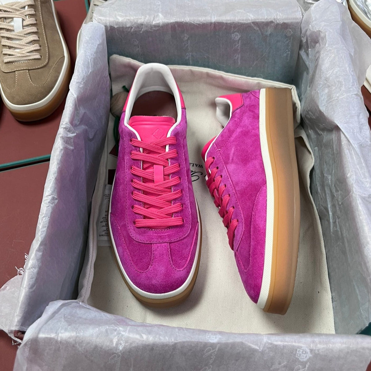 LP TENNIS WALK SNEAKERS BARBIE PINK CALFSKIN