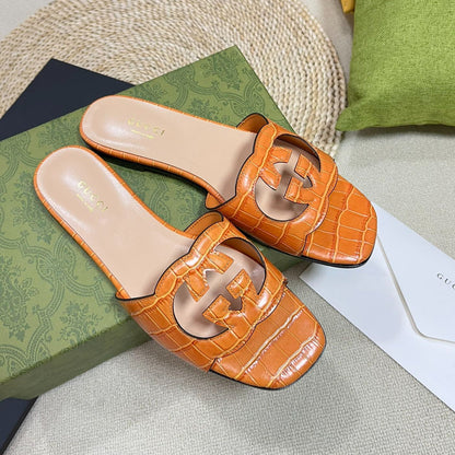 GG Cut Out Slide Sandals Gingerbread Brown