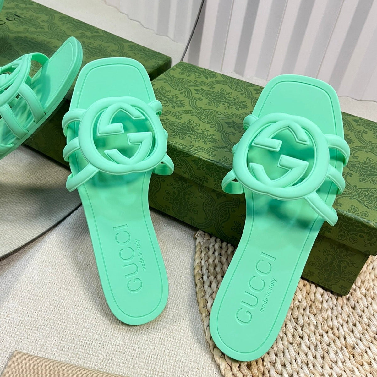 GG Rubber Slide Blue Cadet