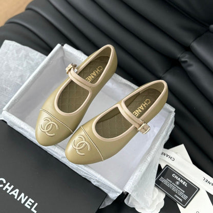 MARY JANE SHOES BEIGE ECRU LAMBSKIN
