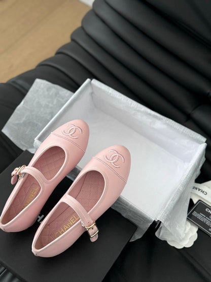 MARY JANE SHOES IN LIGHT PINK LAMBSKIN