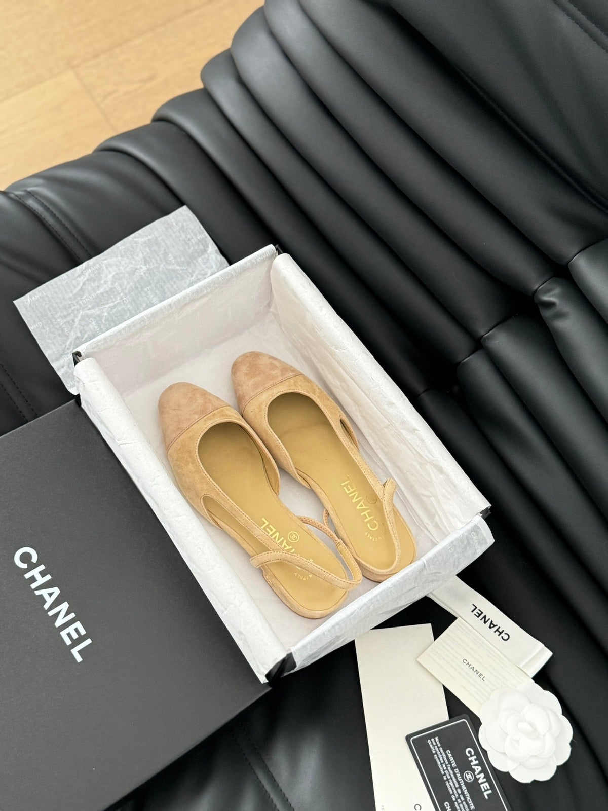 CLASSIC SLINGBACK DARK IVORY SUEDE