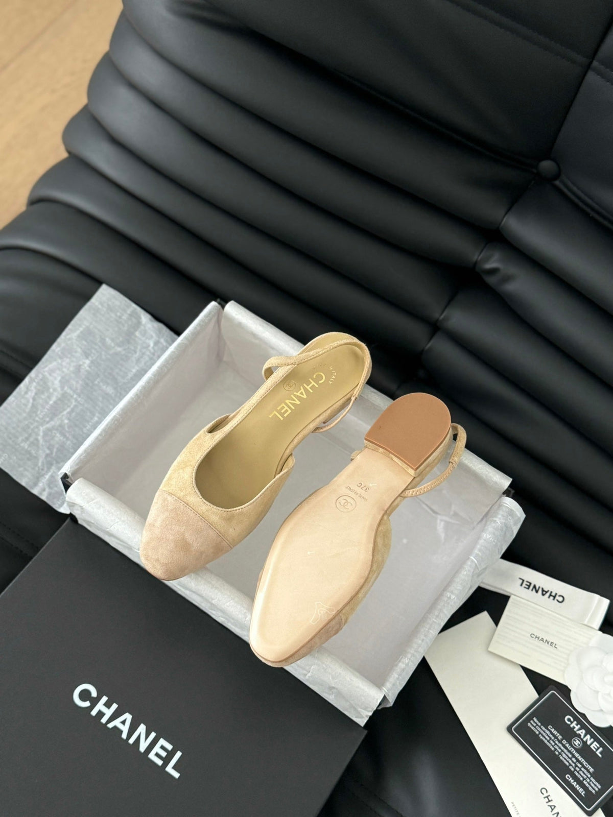 CLASSIC SLINGBACK DARK IVORY SUEDE