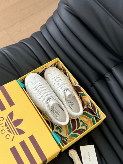 GG & ADIDAS GAZELLE SNEAKER WHITE CALFSKIN