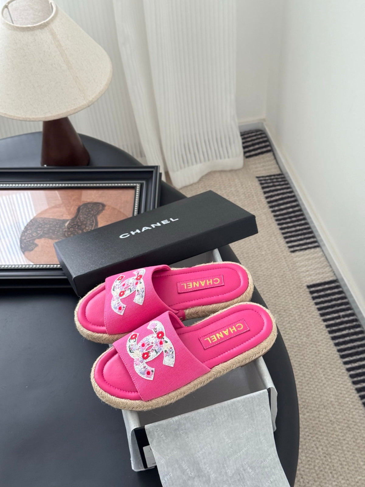 SLIPPERS IN PINK SHEEPSKIN MIX FABRIC AND STRAPS BASE