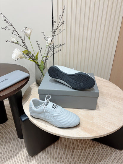 SOCCER SNEAKER IN WHITE QUILTED LAMBSKIN