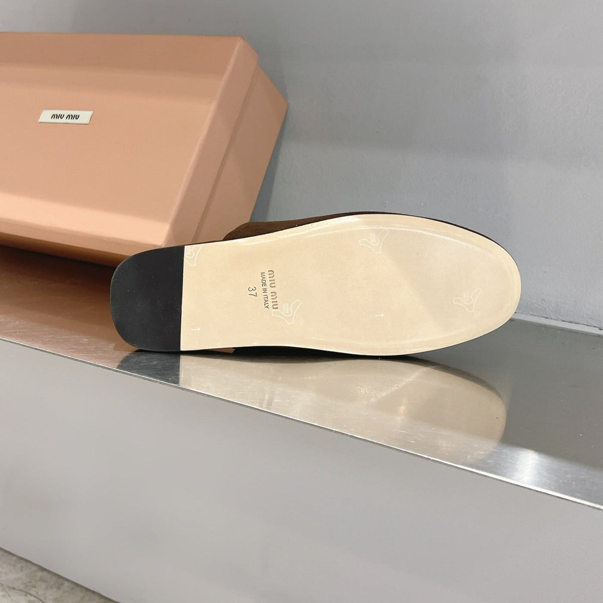 Mules Slippers Pecan Color Lambskin