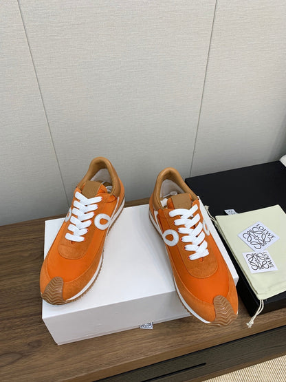 LW FLOW RUNNER SNEAKER ORANGE SUEDE