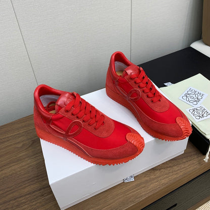 LW FLOW RUNNER SNEAKER RED SUEDE