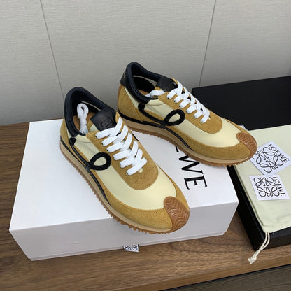 LW FLOW RUNNER SNEAKER AMBER-PASTEL YELLOW SUEDE