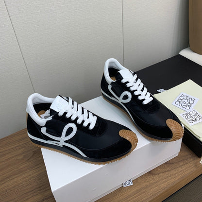 LW FLOW RUNNER SNEAKER BLACK-BROWN SUEDE