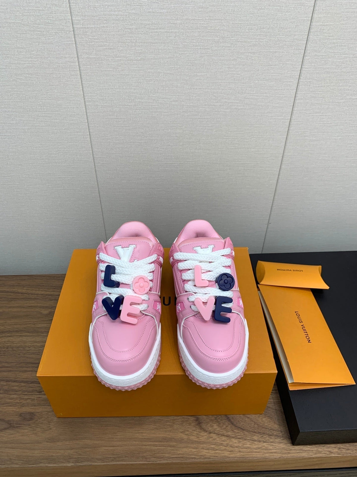 LV TRAINER IN LIGHT PINK CALFSKIN