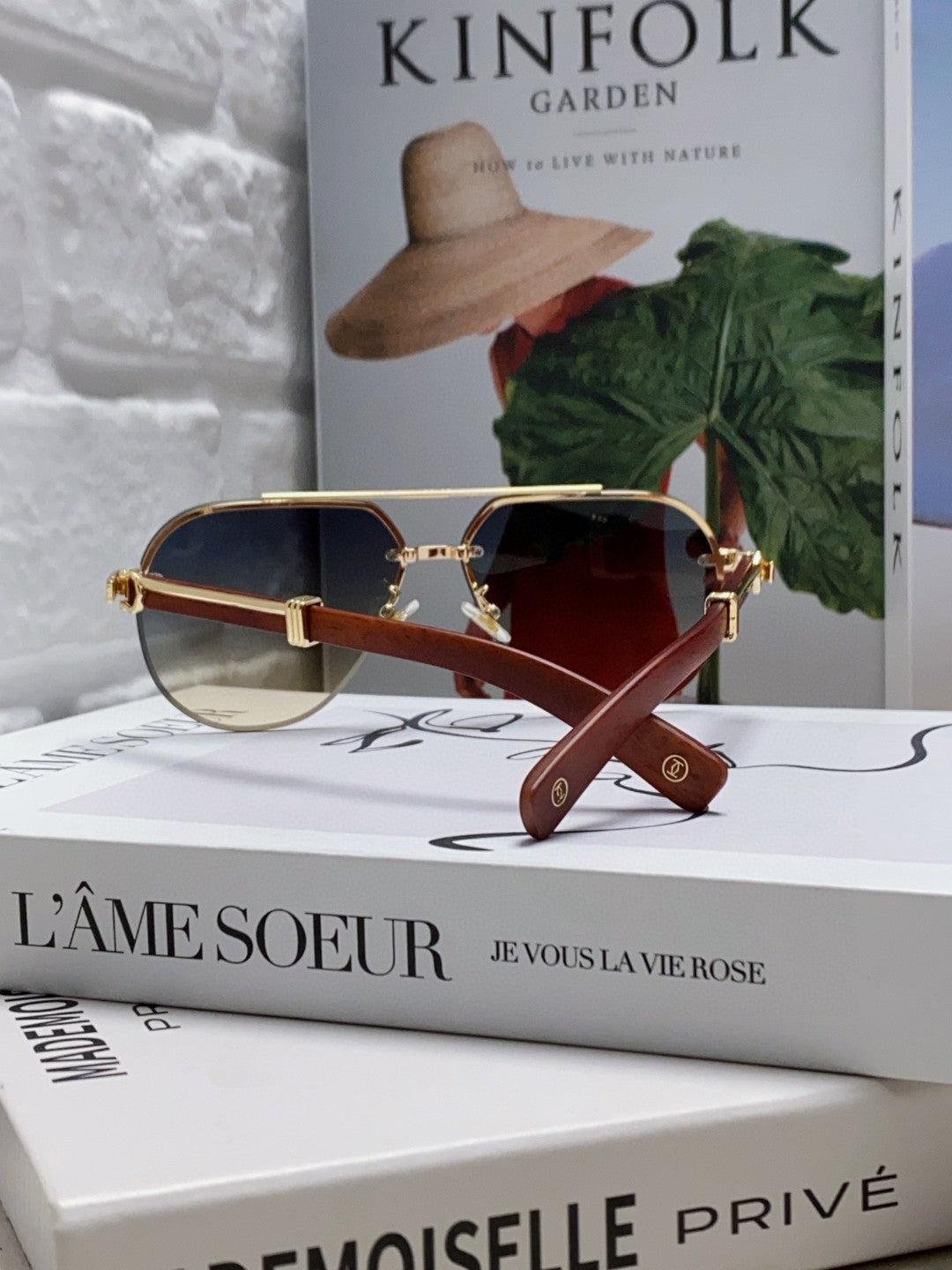 SIGNATURE C DE AVIATOR FRAME SUNGLASSES 561995 IN METAL