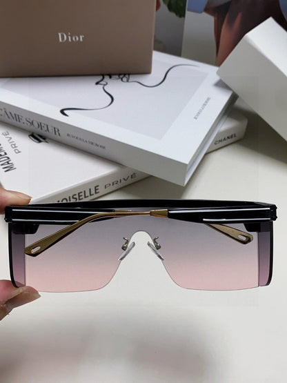 SUNGLASS CLUB M1U 566688 IN BLACK ACETATE PINK SMOKE LENSES