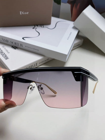 SUNGLASS CLUB M1U 566688 IN BLACK ACETATE PINK SMOKE LENSES