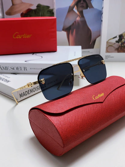PANTHÈRE SQUARE FRAME SUNGLASSES 543534 IN METAL