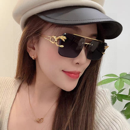 PANTHÈRE RIMLESS RECTANGULAR FRAME SUNGLASSES 543542 IN METAL