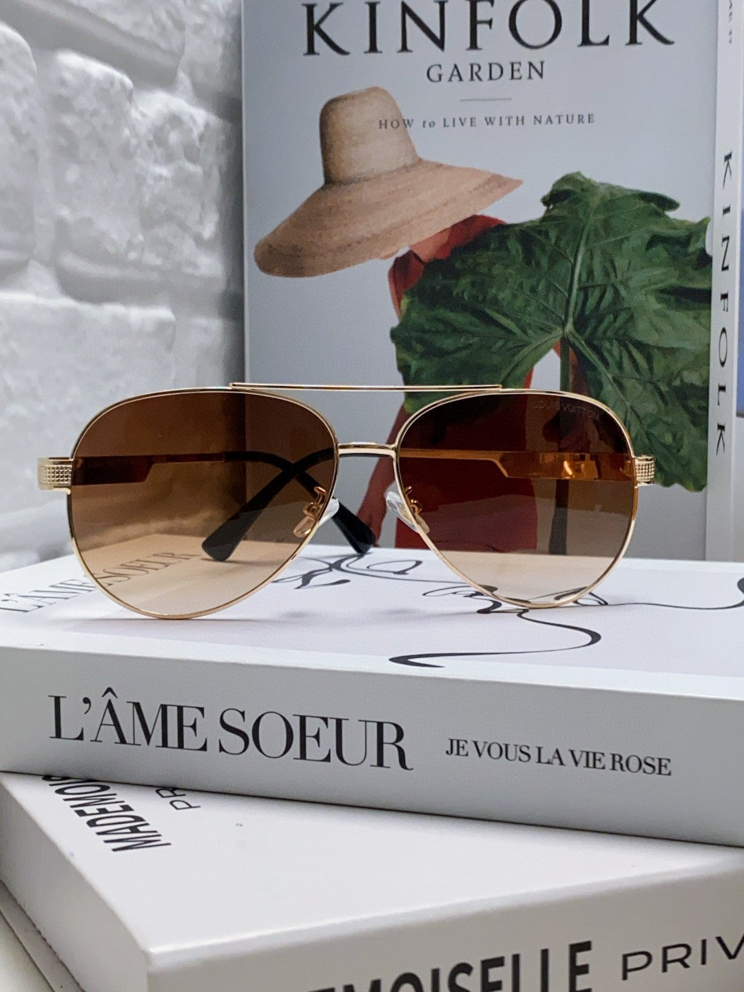 PILOT SUNGLASS 581363 IN GOLD METAL BROWN SMOKE LENSES