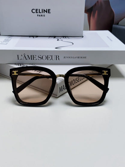 TRIOMPHE SUNGLASSES 548589 IN BLACK ACETATE GRADIENT SMOKE LENSES