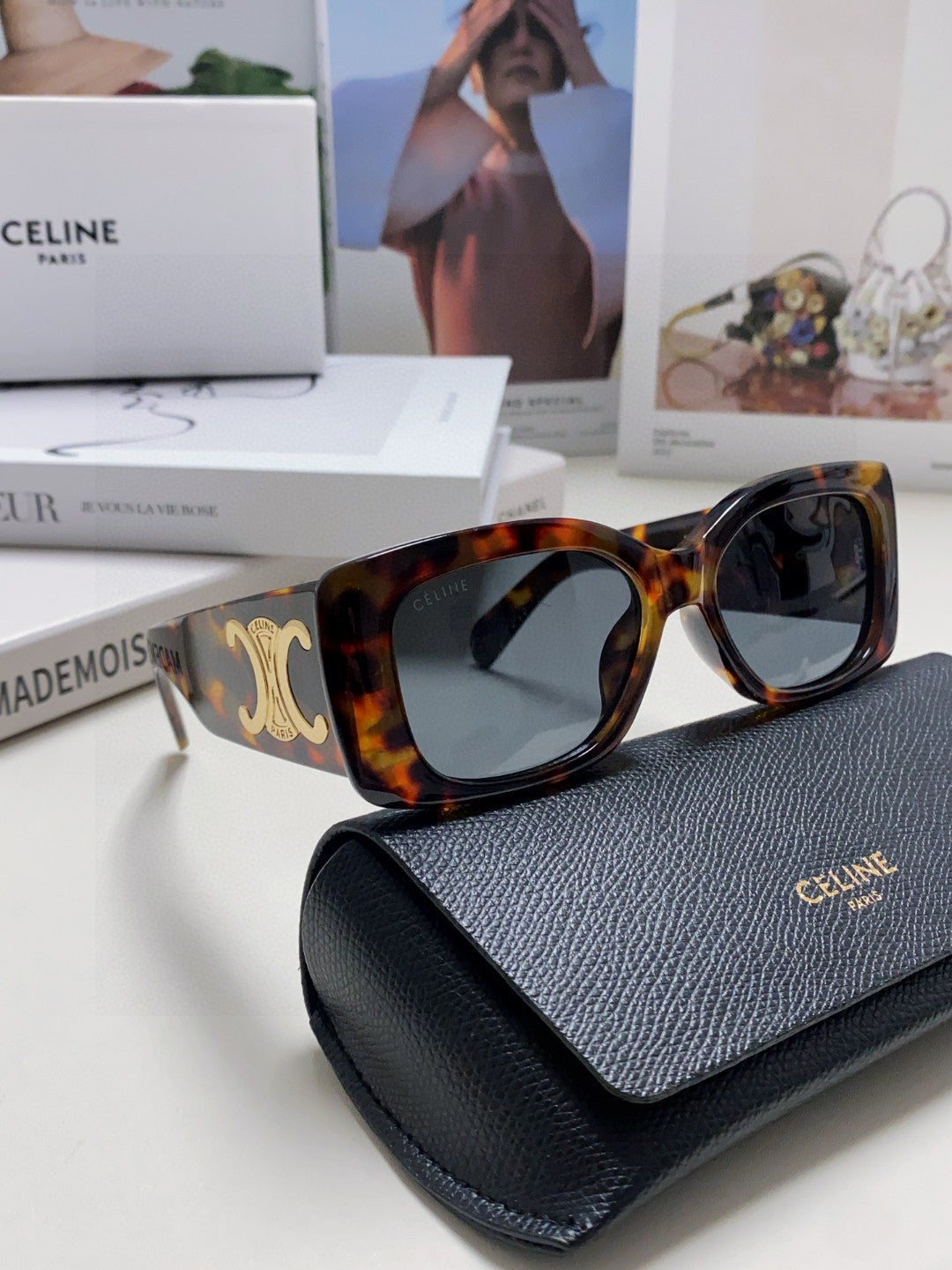 TRIOMPHE SUNGLASSES 548600 IN DARK HAVANA ACETATE