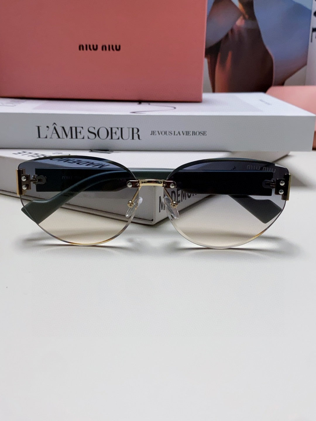 LOGO SUNGLASSES 513012 IN BLUE ACETATE