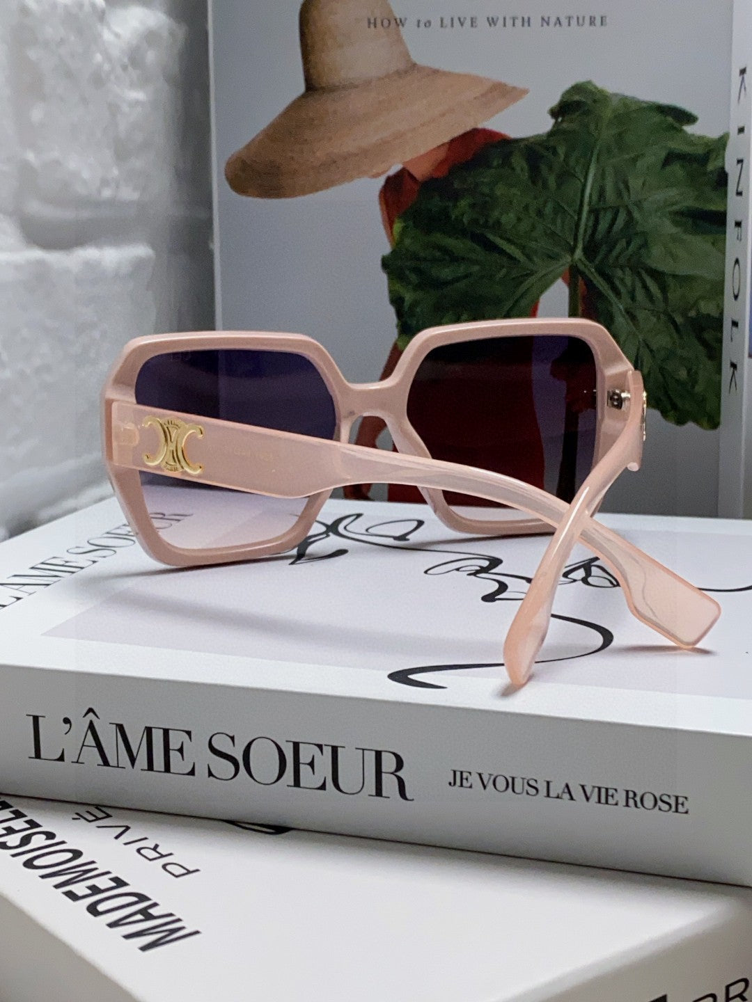 TRIOMPHE SUNGLASSES 552769 IN PINK ACETATE
