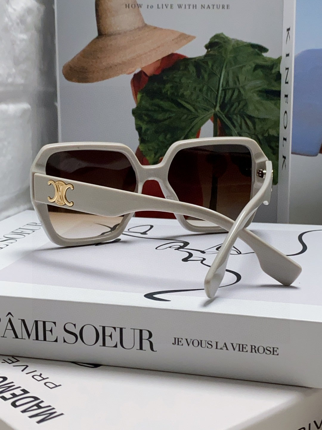 TRIOMPHE SUNGLASSES 552770 IN LIGHT GREY ACETATE