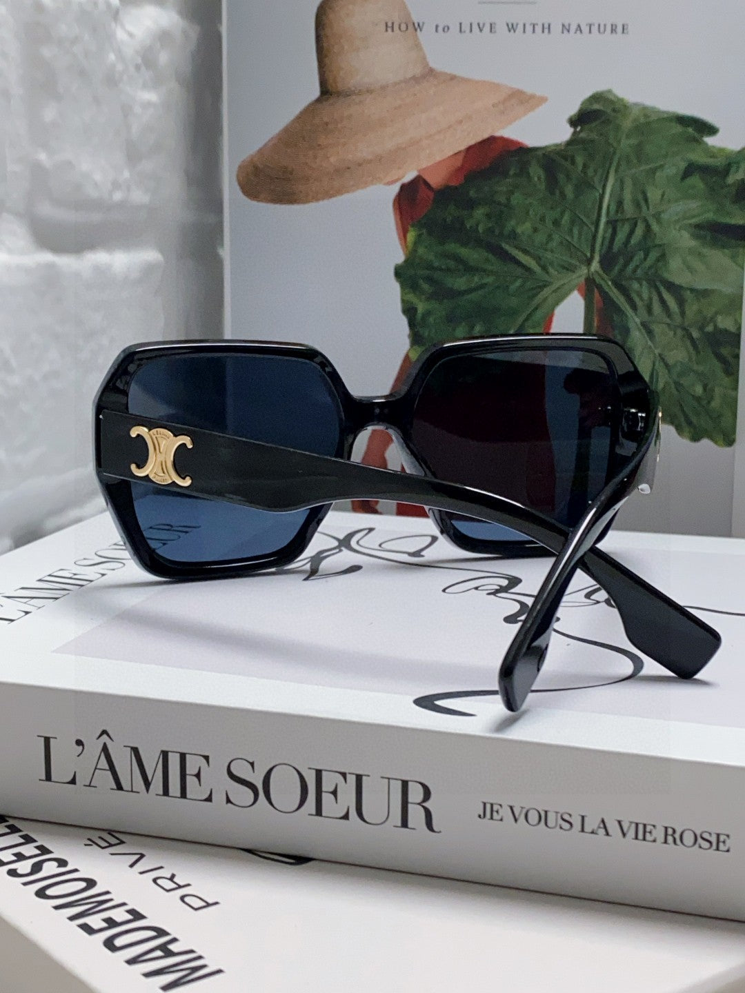 TRIOMPHE SUNGLASSES 552772 IN BLACK ACETATE
