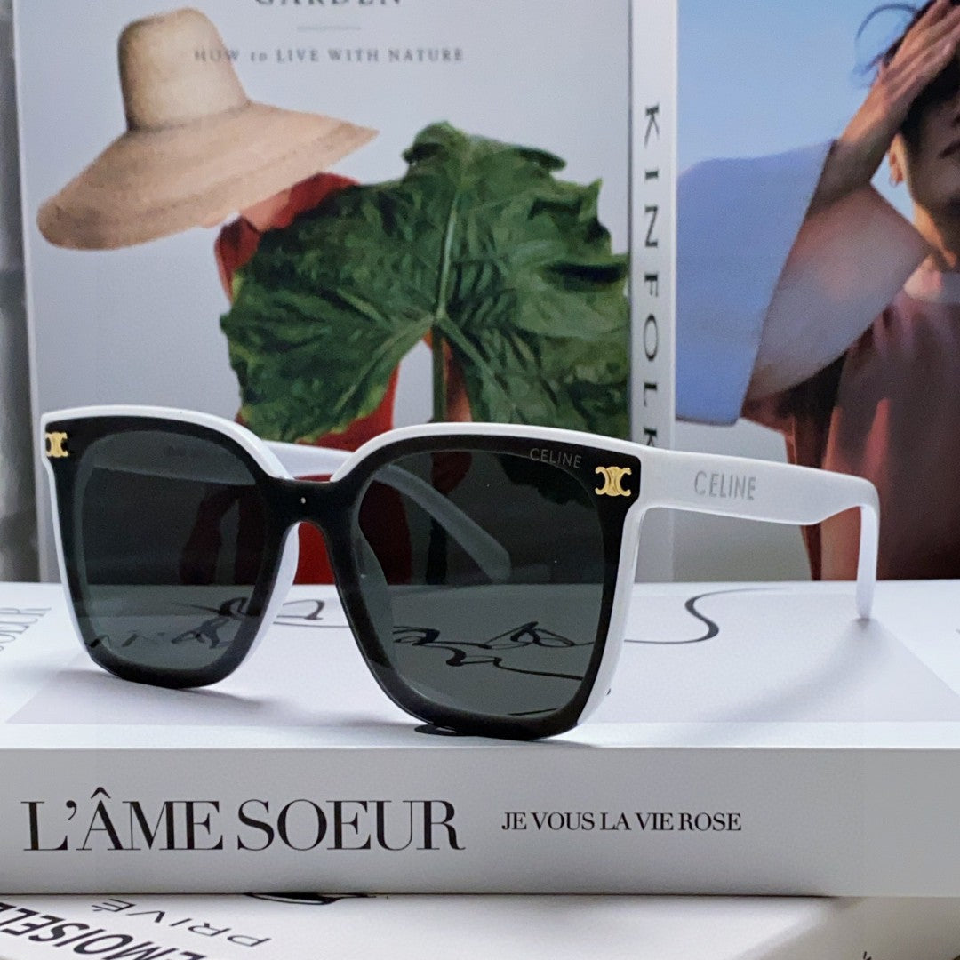 TRIOMPHE SUNGLASSES 552775 IN WHITE ACETATE TEXT LOGO