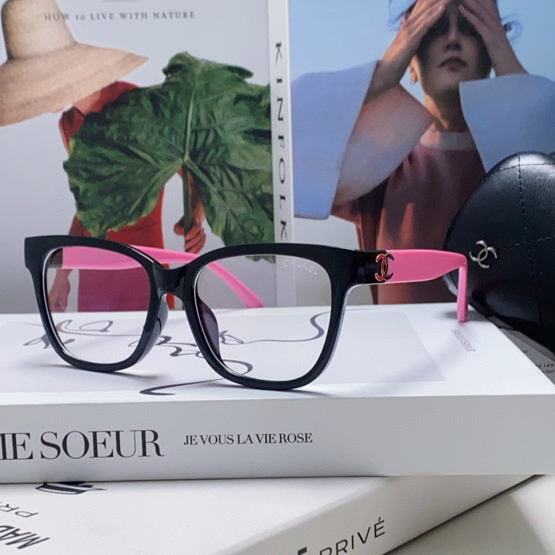 SQUARE SUNGLASSES 632888 IN BLACK AND PINK ACETATE