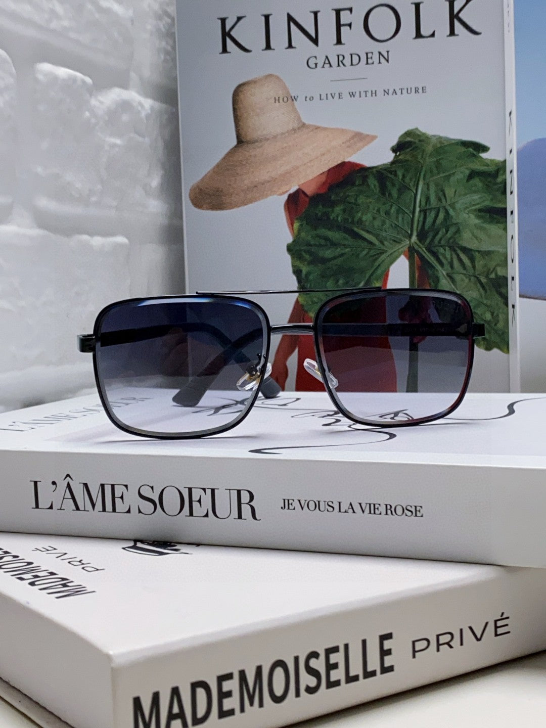 SQUARE FRAME SUNGLASSES 570213 IN METAL