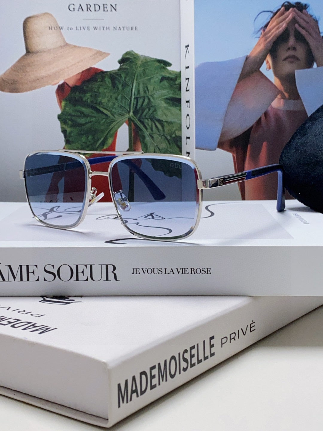 SQUARE FRAME SUNGLASSES 570213 IN METAL