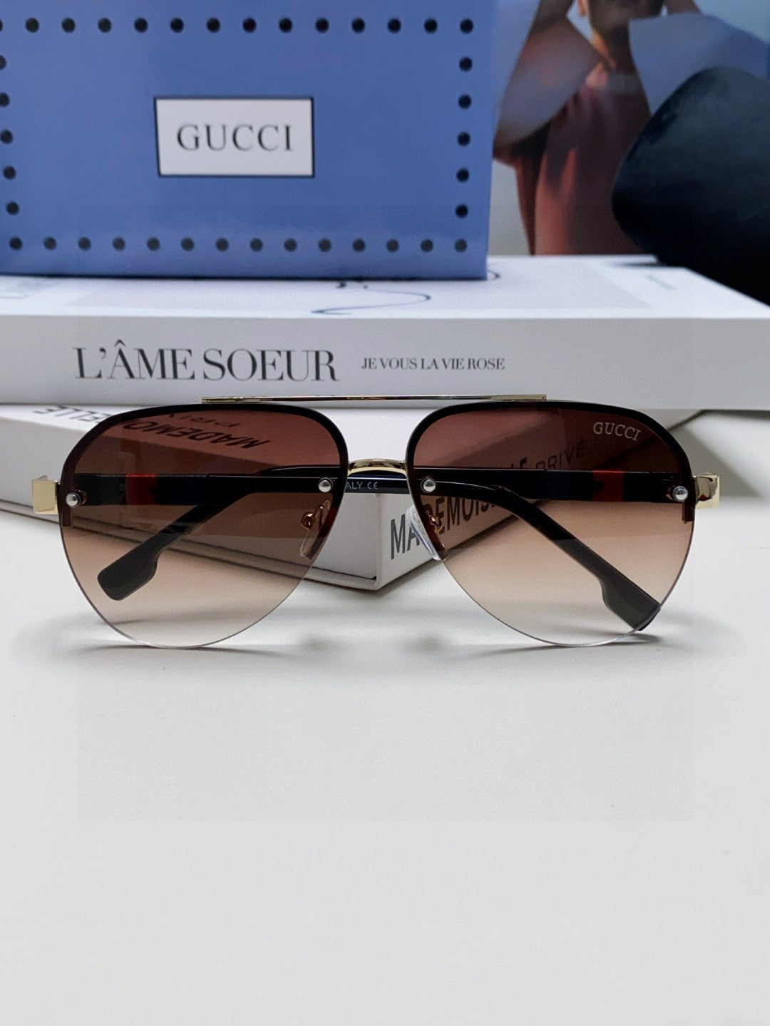 AVIATOR FRAME SUNGLASSES 570223 IN METAL