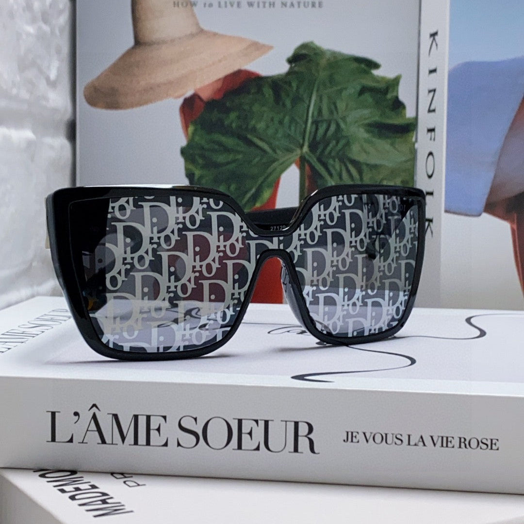 LADY 95.22 S2F SUNGLASS 571583 IN BLACK ACETATE OBLIQUE MASK