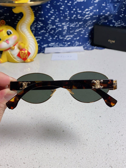 TRIOMPHE SUNGLASS 538531 IN HAVANA ACETATE BLACK LENSES